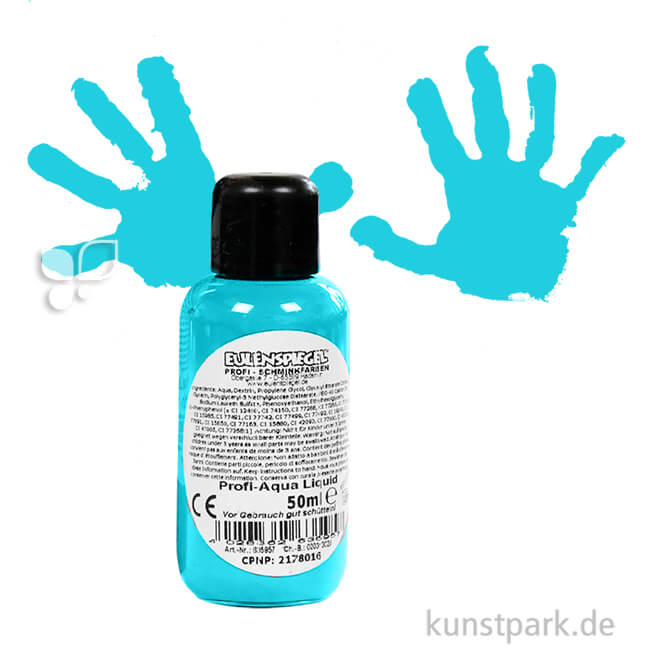 Artikelbild 1 des Artikels “Eulenspiegel Profi-Aqua Liquid Körperfarbe 50 ml | Türkis“