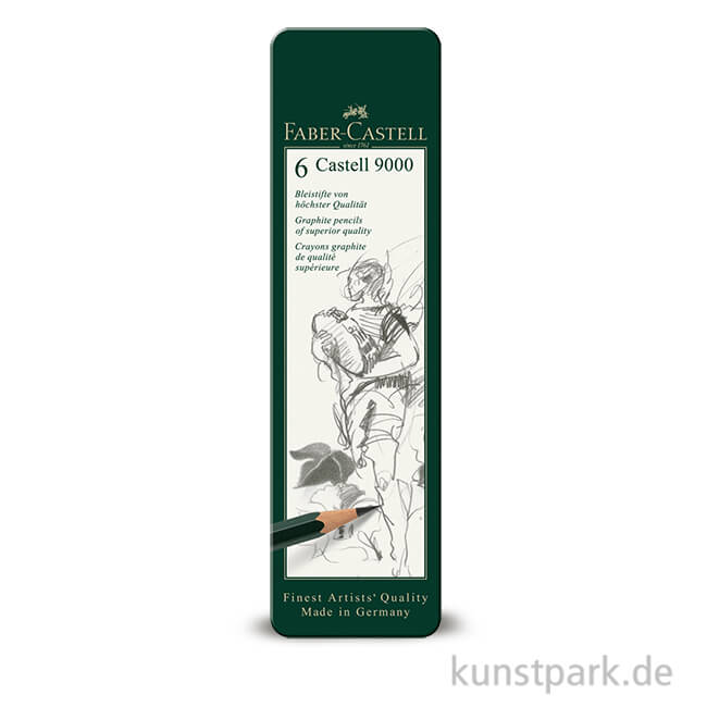 Artikelbild 1 des Artikels “Faber-Castell 9000, 6 Bleistifte im Metalletui “