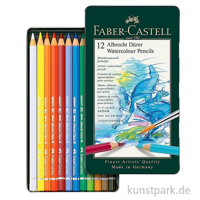 Artikelbild 1 des Artikels “Faber-Castell ALBRECHT DÜRER, 12 Aquarellstifte im Metalletui “