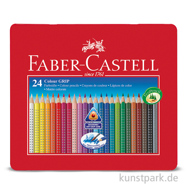 Artikelbild 1 des Artikels “Faber-Castell COLOUR GRIP, 24 Buntstifte im Metalletui “