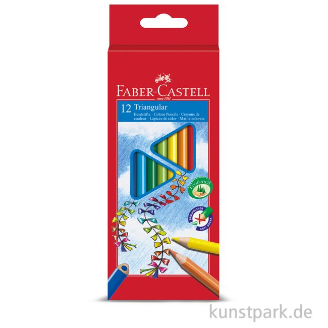 Artikelbild 1 des Artikels “Faber-Castell TRIANGULAR, 12 Buntstifte im Kartonetui “