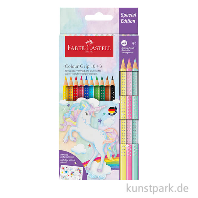 Artikelbild 1 des Artikels “Faber-Castell COLOUR GRIP Buntstifte, 10+3 Kartonetui, Einhorn “