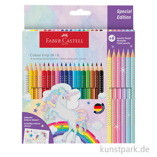 Artikelbild 1 des Artikels “Faber-Castell COLOUR GRIP Buntstifte, 18+6 Kartonetui, Einhorn “