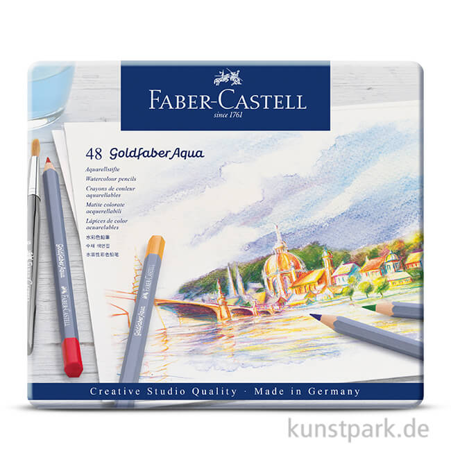 Artikelbild 1 des Artikels “Faber-Castell GOLDFABER Aqua, 48 Aquarellstifte im Metalletui “