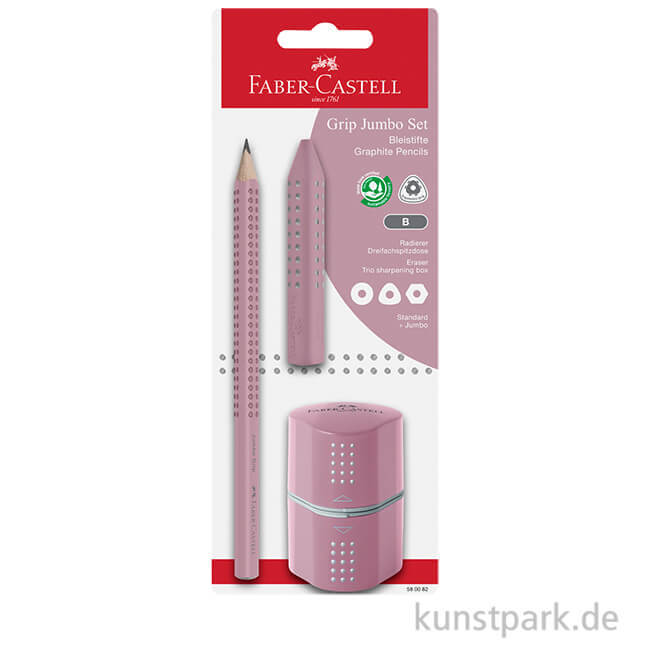 Artikelbild 1 des Artikels “Faber-Castell JUMBO Grip Set - Rose Shadows mit Radierer + Spitzer “