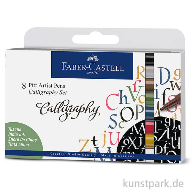 Artikelbild 1 des Artikels “Faber-Castell PITT Artist Pen Calligraphy - 8er Set “