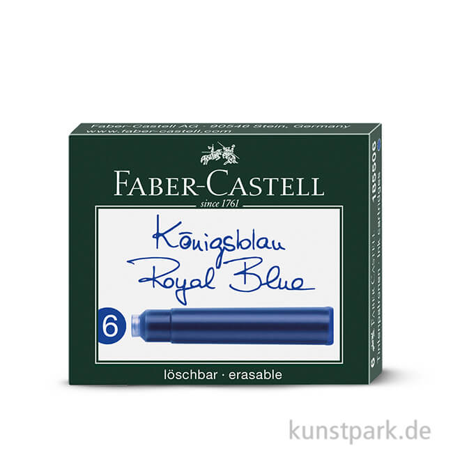 Artikelbild 1 des Artikels “Faber-Castell Tintenpatronen Standard 6 Stück Königsblau“