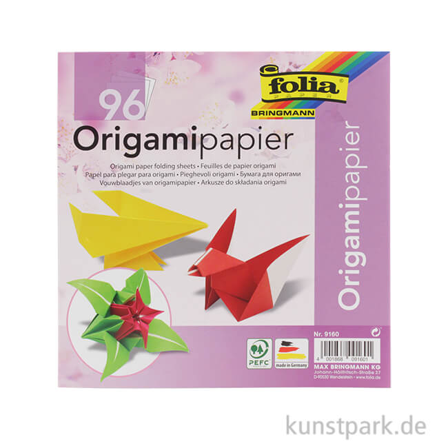 Artikelbild 1 des Artikels “Faltblätter aus Origamipapier, 96 Blatt, 80g - farbig sortiert 10x10cm“