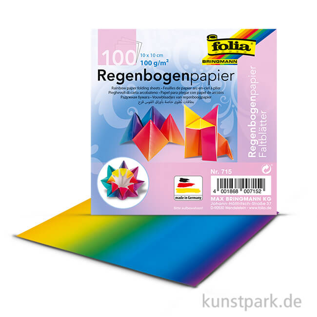 Artikelbild 1 des Artikels “Faltblätter aus Regenbogenpapier, 110g, 100 Blatt “