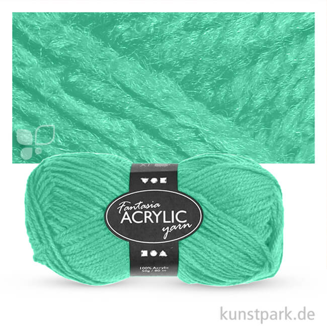 Artikelbild 1 des Artikels “Fantasia Wolle aus 100 % Polyacryl - 50 g 80 m | Mintgrün“
