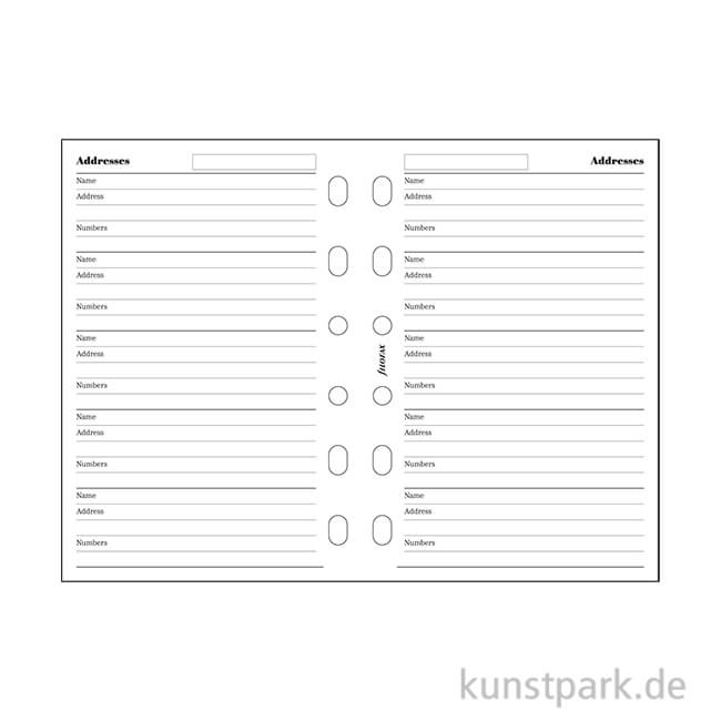 Artikelbild 1 des Artikels “FILOFAX Kalendereinlagen Name - Telefon - Adresse Pocket “