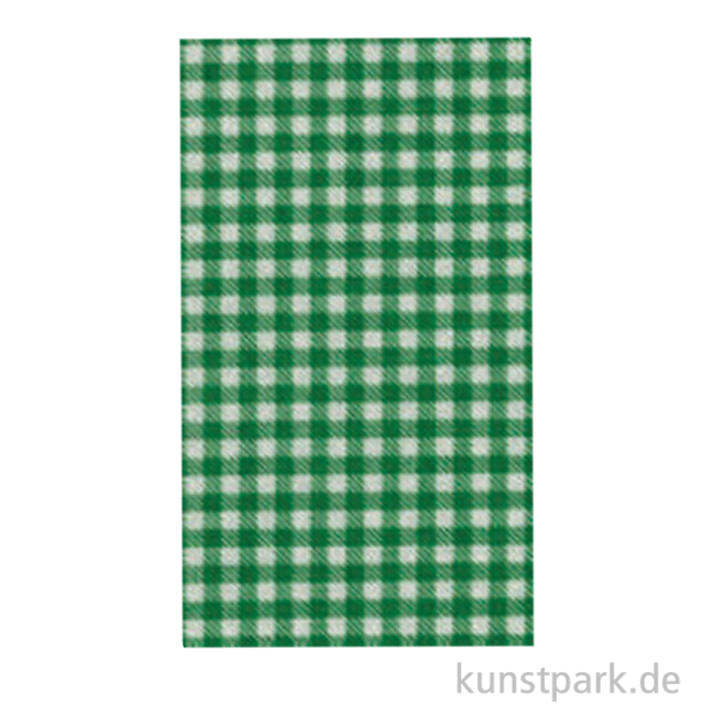 Artikelbild 1 des Artikels “Filz mit Karomuster, Gingham, 30 x 40 cm, 1 mm Grün, Weißgrau“