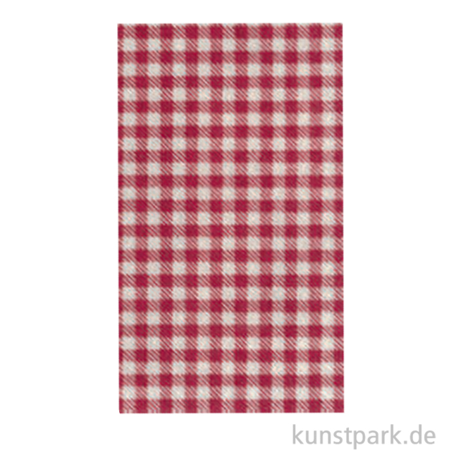 Artikelbild 1 des Artikels “Filz mit Karomuster, Gingham, 30 x 40 cm, 1 mm Rot, Weißgrau“