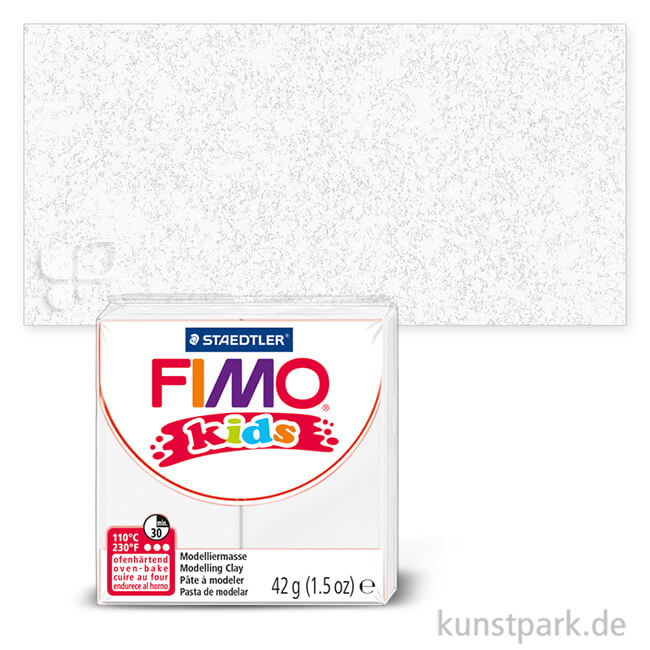 Artikelbild 1 des Artikels “FIMO Kids Knete 42 g Einzelfarbe | Weiß glitter“