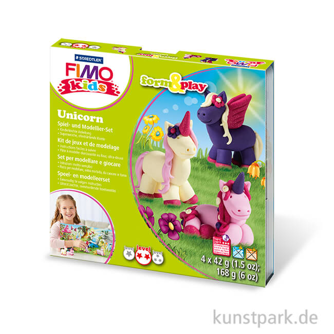 Artikelbild 1 des Artikels “FIMO Kids Form & Play - Unicorn, 4 x 42 g + Zubehör “