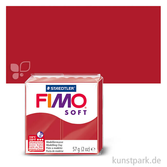 Artikelbild 1 des Artikels “FIMO soft Modelliermasse 57 g Einzelfarbe | Weihnachtsrot“