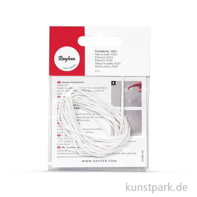 Artikelbild 1 des Artikels “Flachdocht FD 21 für Kerzen mit 5-10 cm Durchmesser, Länge 2 m “