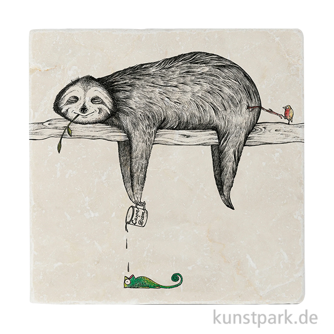 Artikelbild 1 des Artikels “Fliesenuntersetzer - Faultier, 10 x 10 cm “