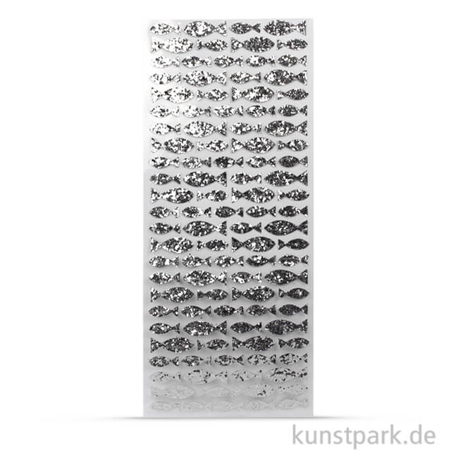 Artikelbild 1 des Artikels “Flitter-Sticker - Fische - silber “