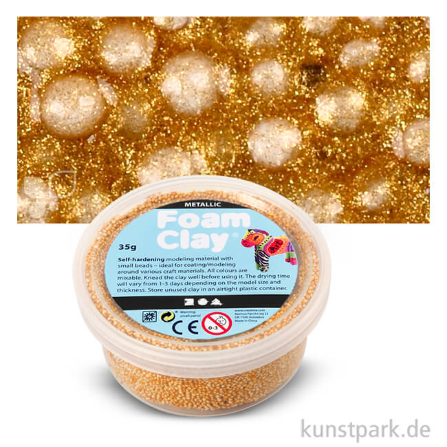 Artikelbild 1 des Artikels “Foam Clay Metallic - Modelliermasse mit kleinen Perlen, 35 g Gold“