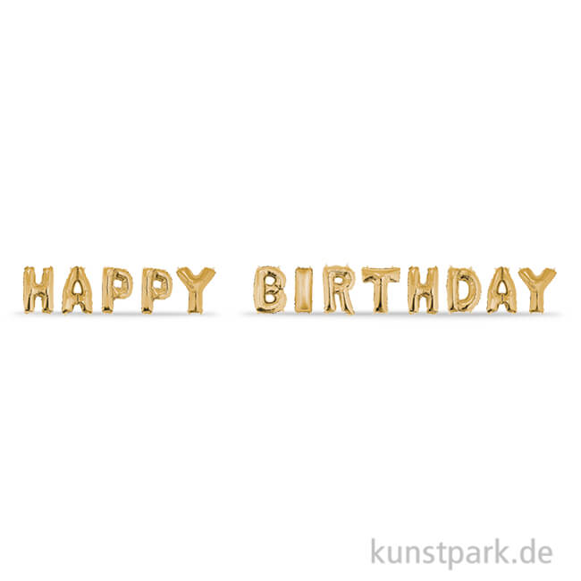 Artikelbild 1 des Artikels “Folienballons HAPPY BIRTHDAY - Gold, 40 cm, 13 Stück sortiert “