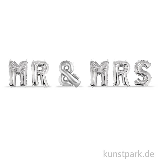 Artikelbild 1 des Artikels “Folienballons MR & MRS - Silber, 40 cm, 6 Stück sortiert “