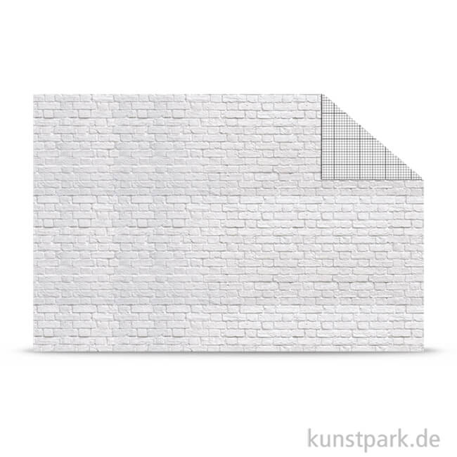 Artikelbild 1 des Artikels “Fotokarton Modellbau - DIN A4 Blatt | Bachsteine weiß“