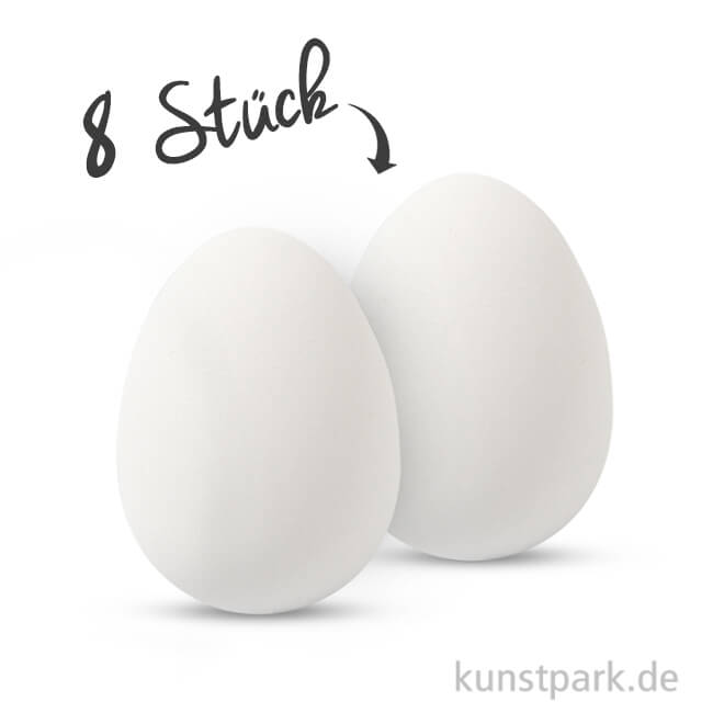 Artikelbild 1 des Artikels “Gänseei aus Kunststoff, 8 cm, 8 Stück - weiß “