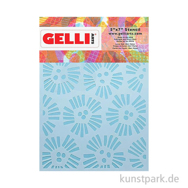 Artikelbild 1 des Artikels “Gelli Arts - Stencil, Abstract Flower, 12,7 x 17,8 cm “