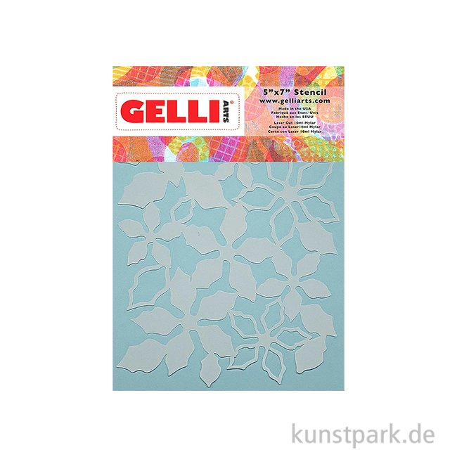 Artikelbild 1 des Artikels “Gelli Arts - Stencil, Poinsettia, 12,7 x 17,8 cm “