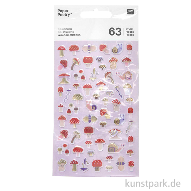 Artikelbild 1 des Artikels “Gelsticker - Shrooom, Pixel, 63 Aufkleber “