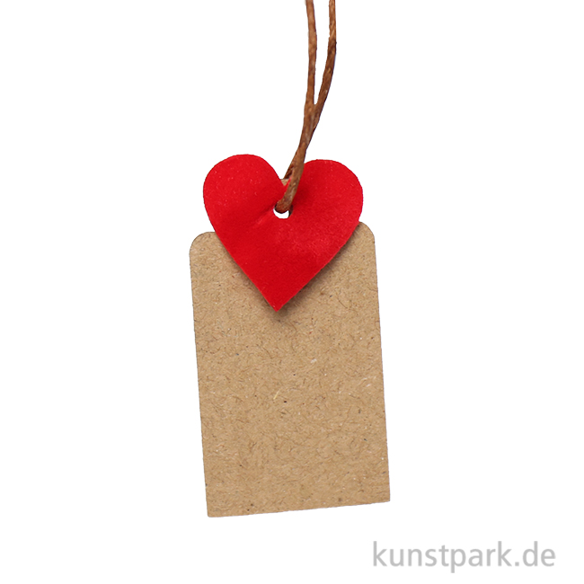 Artikelbild 1 des Artikels “Geschenkanhänger aus Karton mit Herz, Rot, 4,5 x 2,5 cm, 6 Stück “