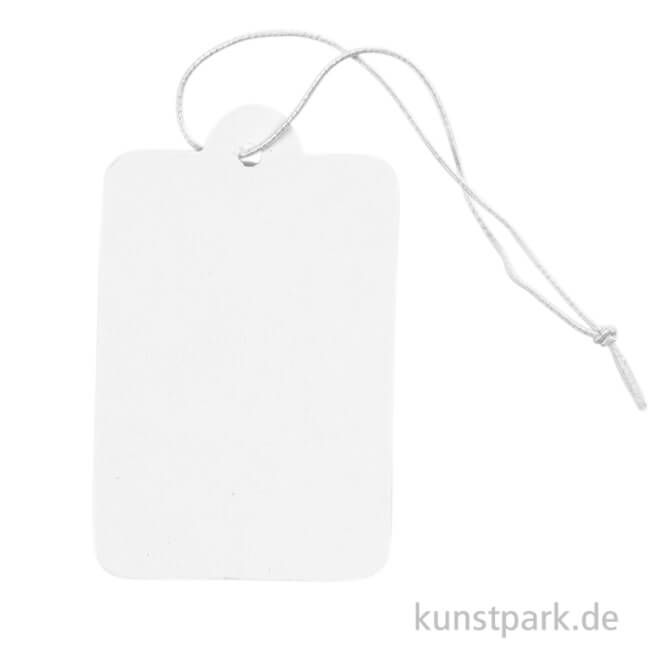 Artikelbild 1 des Artikels “Geschenkanhänger aus starker Pappe - weiß, 100 Stück 25 x 40 mm“