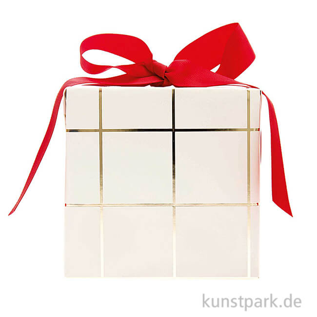 Artikelbild 1 des Artikels “Geschenkpapier - Beige mit goldenem Karomuster, 200 x 70 cm “