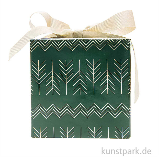 Artikelbild 1 des Artikels “Geschenkpapier - Dunkelgrün mit goldenen Zacken, 200 x 70 cm “