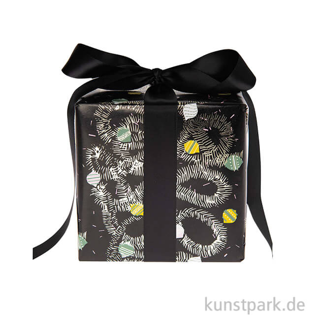 Artikelbild 1 des Artikels “Geschenkpapier - Nostalgic Christmas, Schwarz, Baumschmuck, 200 x 70 cm “
