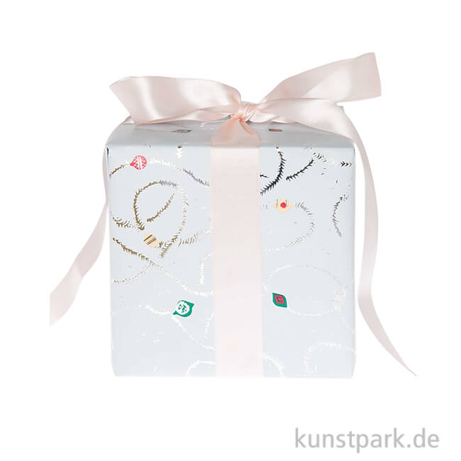 Artikelbild 1 des Artikels “Geschenkpapier - Nostalgic Pastell, Blau, Baumschmuck, 200 x 70 cm “