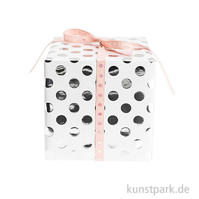 Artikelbild 1 des Artikels “Geschenkpapier - Weiß mit Silber Punkte, 200 x 70 cm “
