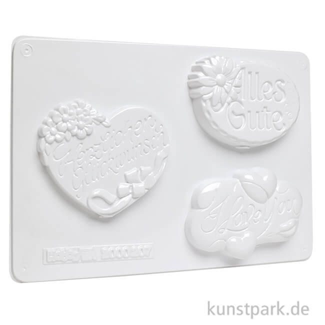 Artikelbild 1 des Artikels “Gießform - Glückwunsch + Alles Gute + Love “