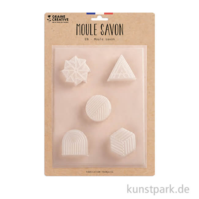 Artikelbild 1 des Artikels “Gießform - Seifen, 5 moderne Designs, 23 x 29 x 1,5 cm “