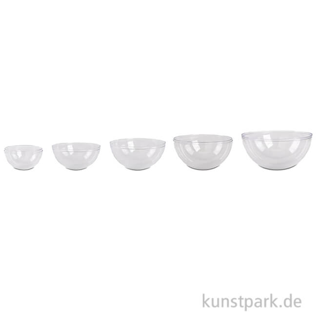 Artikelbild 1 des Artikels “Gießformen Set - Schalen L, 5 Halbkugeln, 6-14 cm Durchmesser “