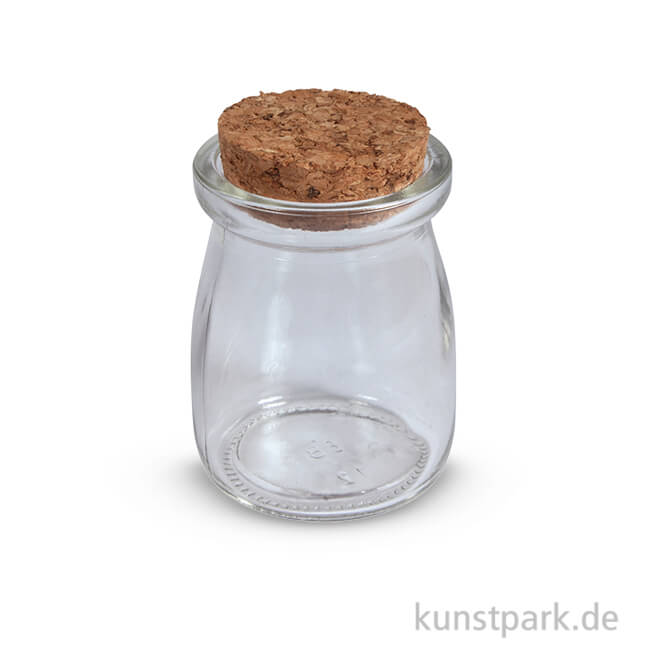 Artikelbild 1 des Artikels “Glas Gefäß mit Kork Deckel, Höhe 7cm, 100 ml “