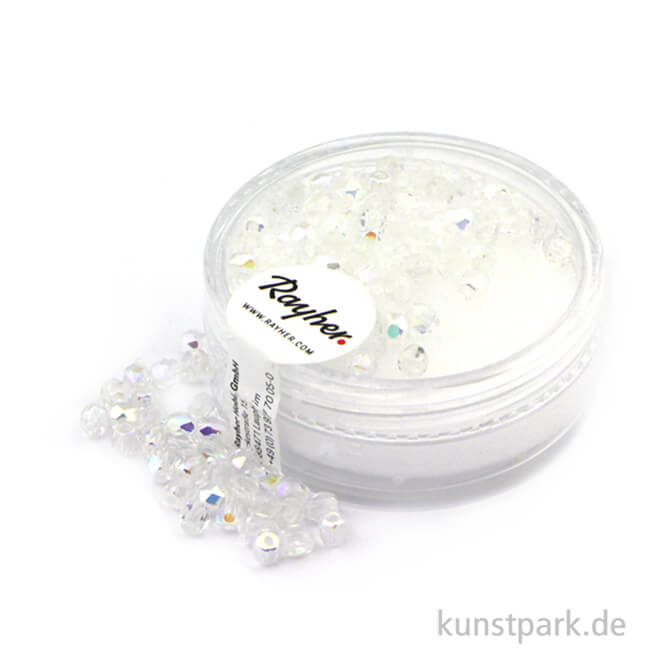 Artikelbild 1 des Artikels “Glas Schliffperlen irisierend - 3 mm - 100 Stück Dose | Bergkristall“