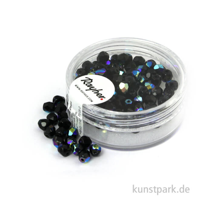 Artikelbild 1 des Artikels “Glas Schliffperlen irisierend - 4 mm - 100 Stück Dose | Onyx“