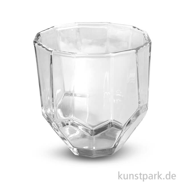 Artikelbild 1 des Artikels “Glasgefäß facettiert 250 ml, 9x9x9 cm “