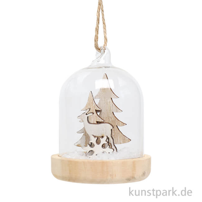 Artikelbild 1 des Artikels “Glasglocke zum Hängen - Reh, 8 x 6 cm “