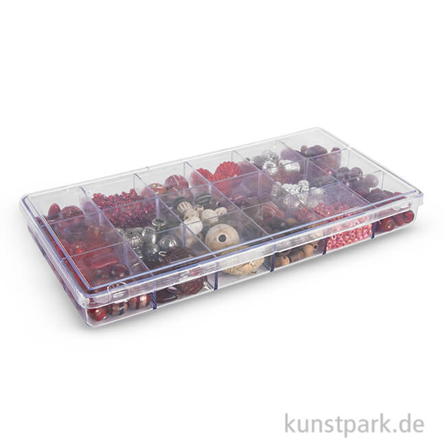 Artikelbild 1 des Artikels “Glasperlen-Mix in Kunststoffbox, 240 g - Rubin “