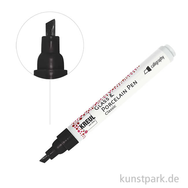 Artikelbild 1 des Artikels “KREUL Glass & Porcelain Pen - Calligraphy Schwarz“