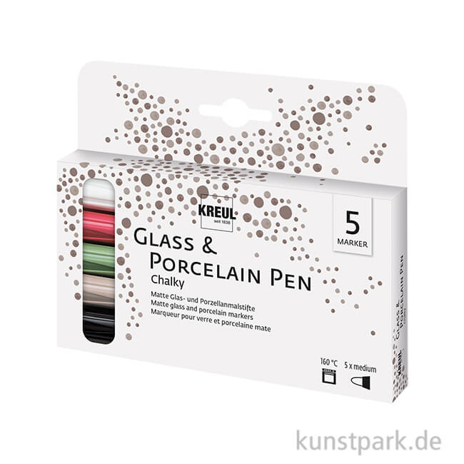 Artikelbild 1 des Artikels “KREUL Glass & Porcelain Pen - Chalky 5er Set “