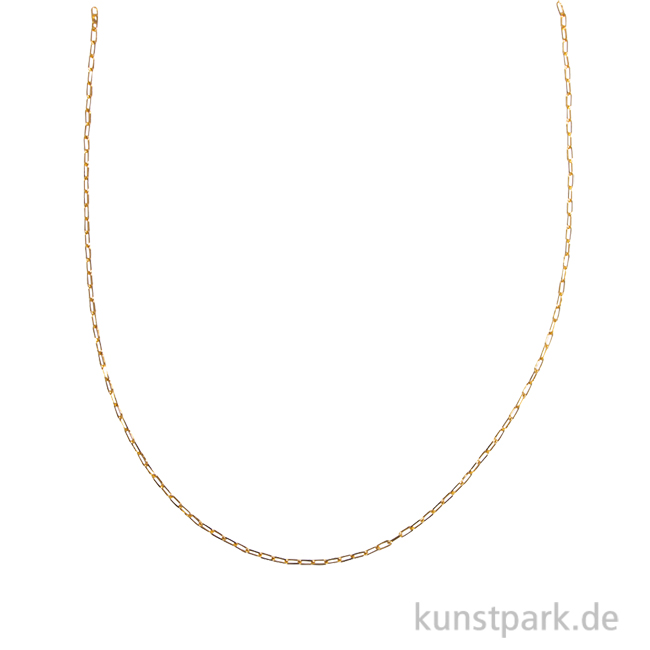 Artikelbild 1 des Artikels “Gliederkette Paperclip, Gold, 0,8 x 3 x 7 mm, Länge 80 cm “